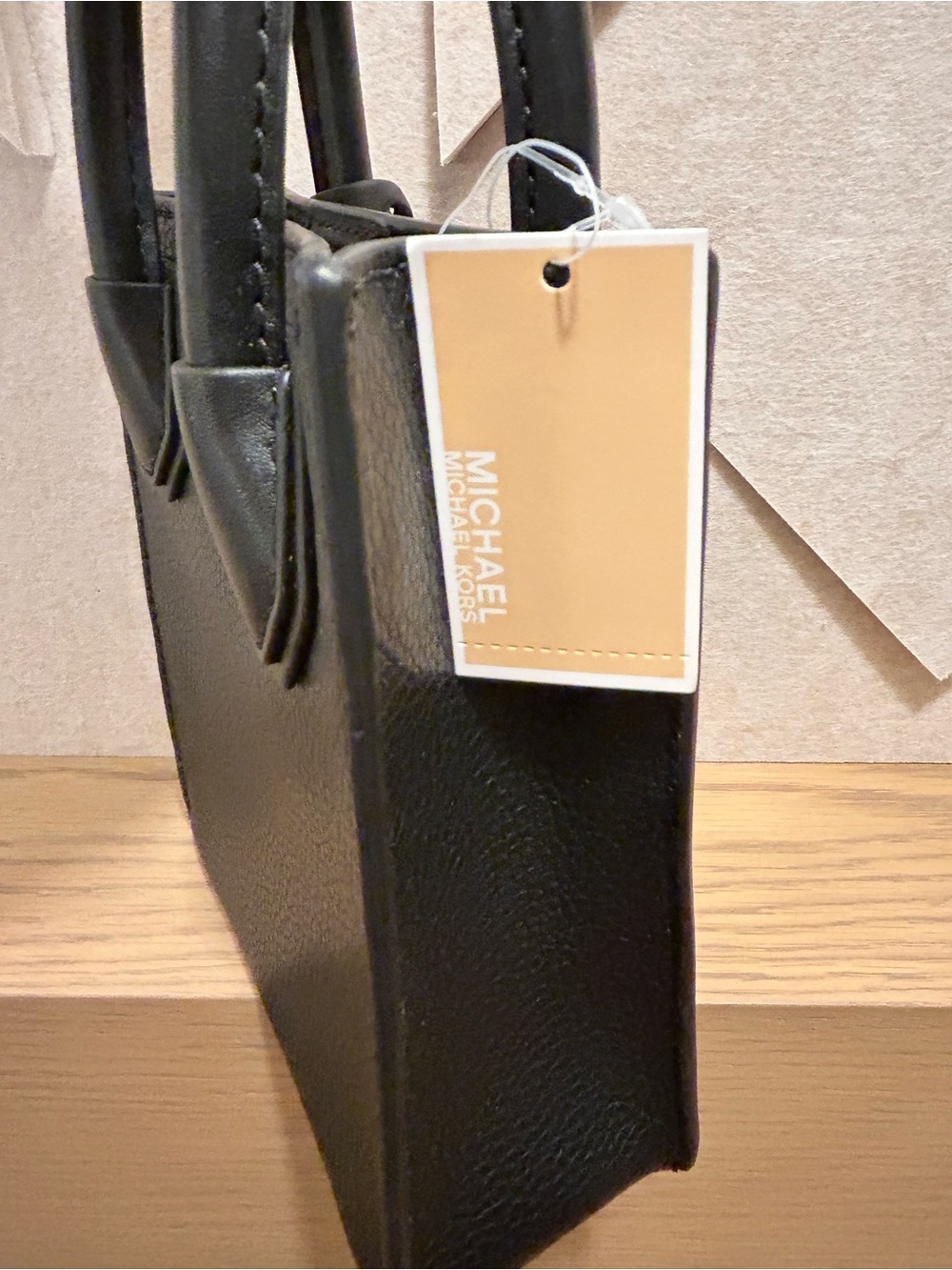 Michael Kors Black Pebbled Leather Mini Tote with Gold Hardware - Picture 10 of 16